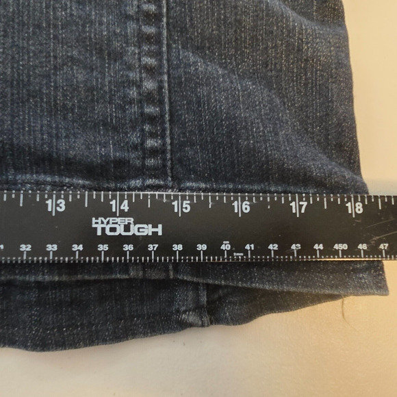 Levi's Jean Jacket Women's Large Mock Neck Button Dk Wash Blue Strauss Signature - Picture 13 of 16